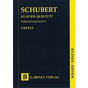 G. Henle Verlag Quintet A Major Op. Posth. 114 D 667 The Trout Henle Study Scores Series Softcover by Franz Schubert