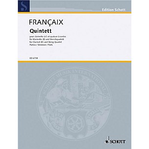 Schott Music Quintet (Set of Parts) Schott Series Composed by Jean Françaix