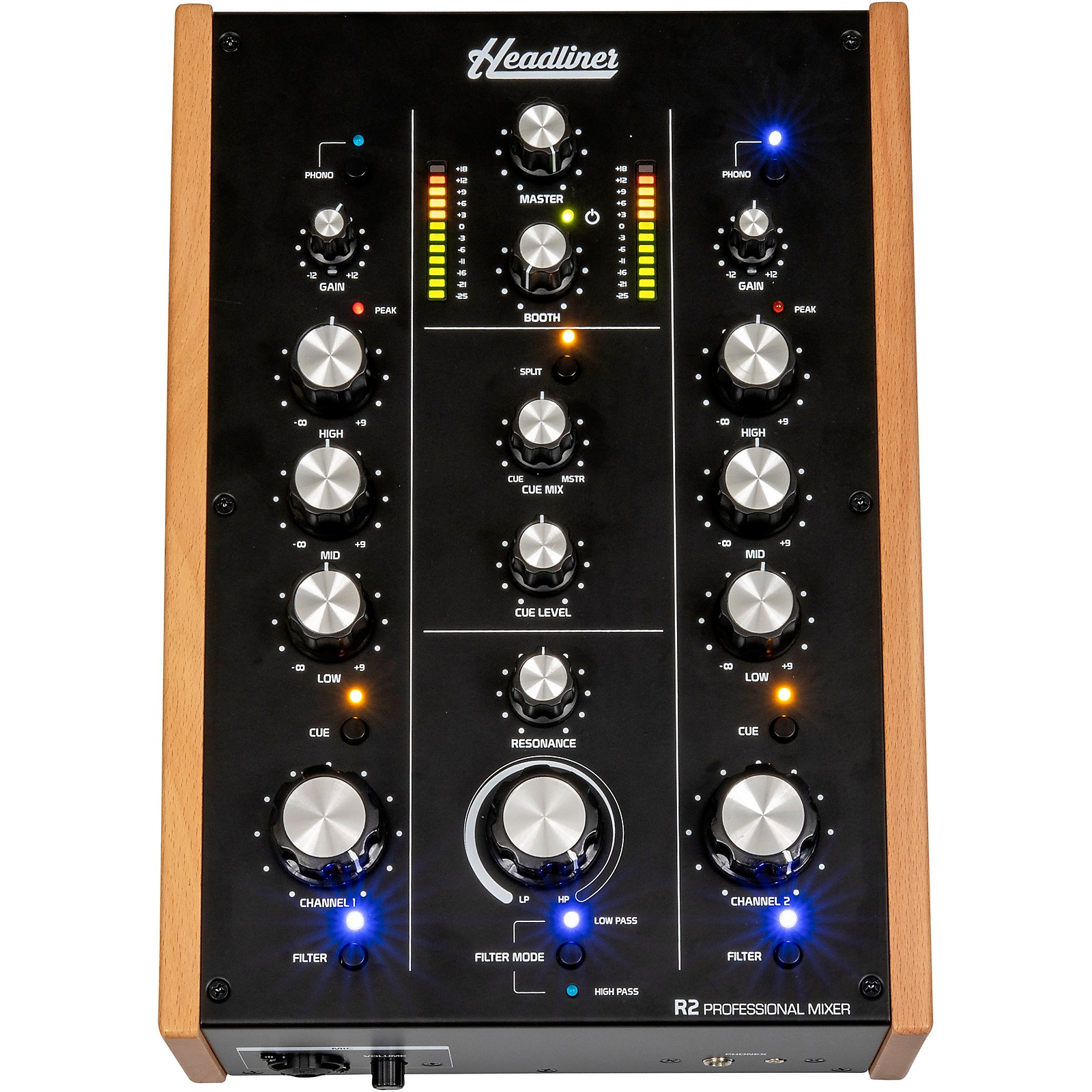Headliner R2　2chロータリーDJミキサー Headliner R2 2-Channel Rotary DJ Mixer With Analog Filter | Music