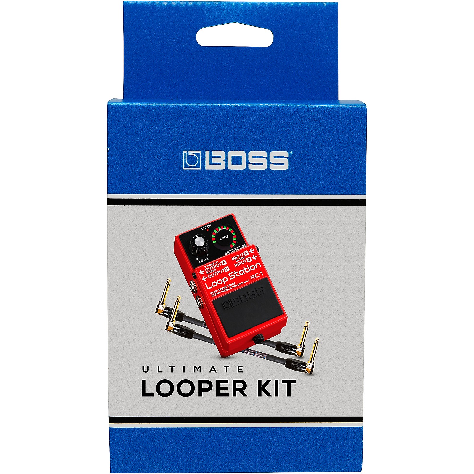 BOSS RC-1 Ultimate Looper Kit With Effects Pedal and Two 6