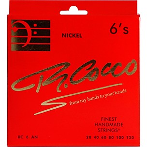 Richard Cocco RC6AN 6-String Nickel Electric Bass Guitar Strings
