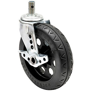 Rock N Roller RCSTR8X2BK 8"x2" R-Trac Caster With Brake for R12 Carts, Black Hub 2-Pack