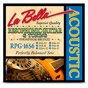 LaBella RPG G Tuning Phosphor Bronze Resophonic Guitar Strings