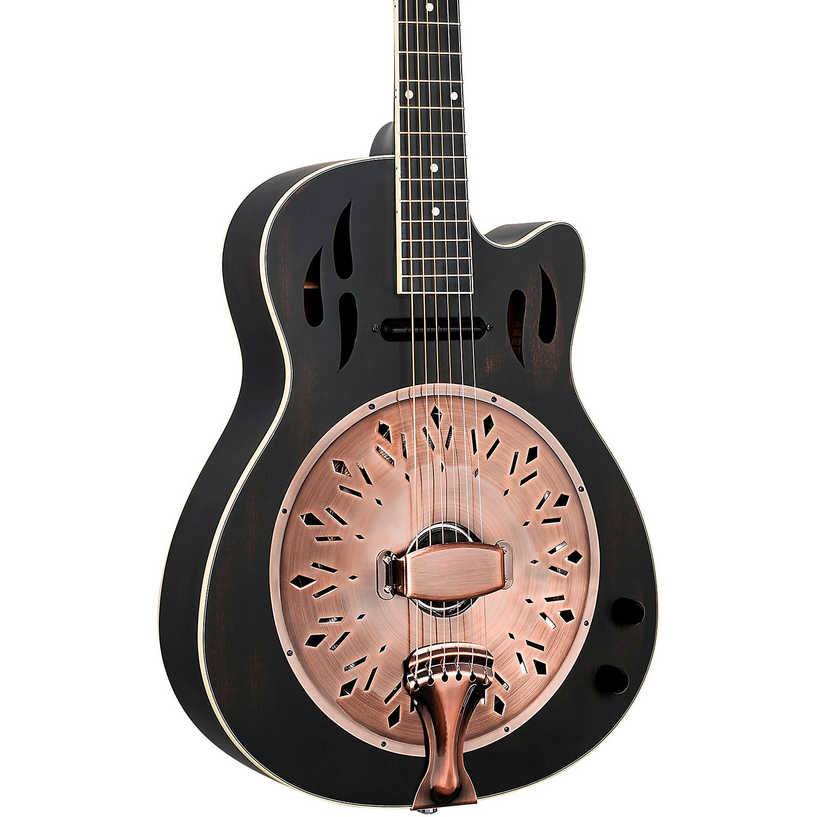 Ortega RRG40CE-DBK Concert Cutaway Acoustic-Electric Resonator