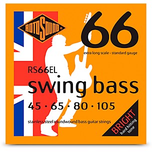 Rotosound RS66EL Swing Bass Stainless Steel Bass Guitar Strings - Extra Long