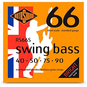 Rotosound RS66S Swing Bass Stainless Steel Bass Guitar Strings - Short Scale