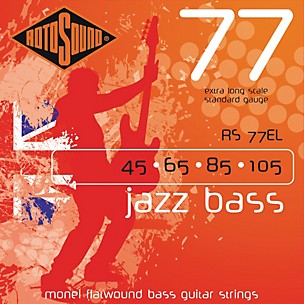 Rotosound RS77EL Jazz Bass Monel Flat Wound Strings
