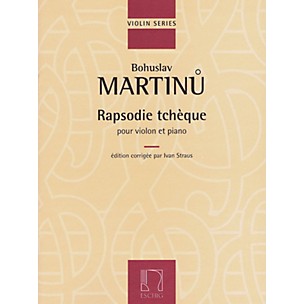 Hal Leonard Rapsodie Tcheque For Violin And Piano (rhapsody) Editions Durand Series