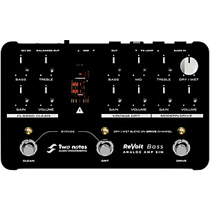 Two Notes AUDIO ENGINEERING ReVolt Bass 3-Channel All-Analog Bass Simulator & DI Pedal -