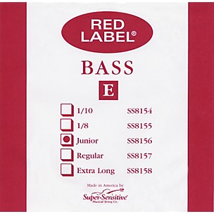 Super Sensitive Red Label 1/4 Size Double Bass Strings