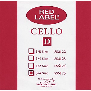 Super Sensitive Red Label 3/4 Cello D String