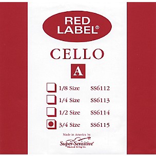 Super Sensitive Red Label Cello A String