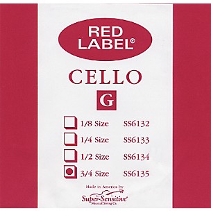 Super Sensitive Red Label Cello G String