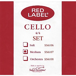 Super Sensitive Red Label Cello String Set
