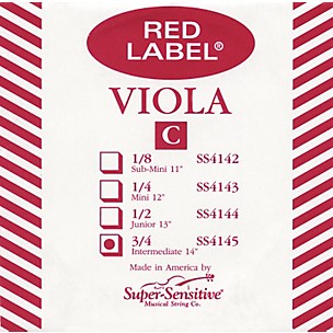 Super Sensitive Red Label Intermediate Viola C String
