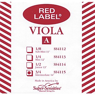 Super Sensitive Red Label Viola A String