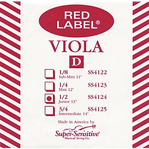 Super Sensitive Red Label Viola D String