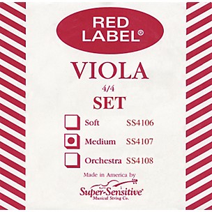 Super Sensitive Red Label Viola String Set