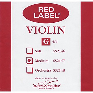Super Sensitive Red Label Violin G String