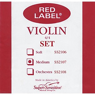 Super Sensitive Red Label Violin String Set
