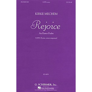 G. Schirmer Rejoice (SSAATTBB a cappella) SATB DV A Cappella composed by Kirke Mechem