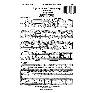 Novello Rejoice in the Lord Alway (The Bell Anthem) SATB Composed by Henry Purcell