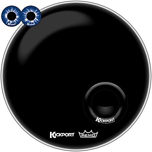 Kickport Remo Powerstroke 3 w/Pre-Installed KickPort and D-Pad Bass Drum Impact Pad