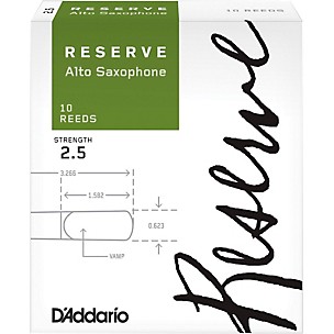 D'Addario Woodwinds Reserve Alto Saxophone Reeds 10 Pack