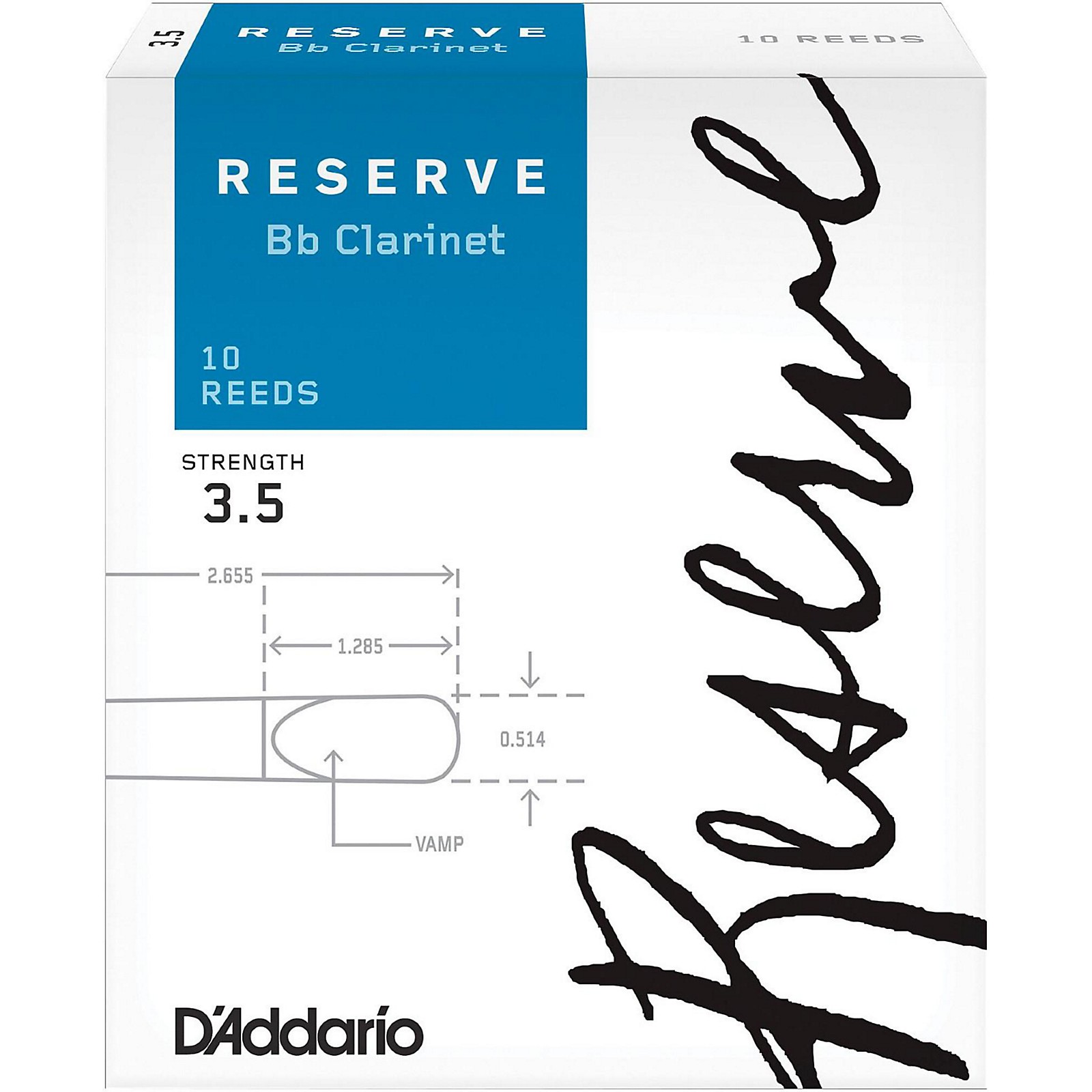 D'Addario Woodwinds Reserve Bb Clarinet Reeds 10-Pack | Music & Arts