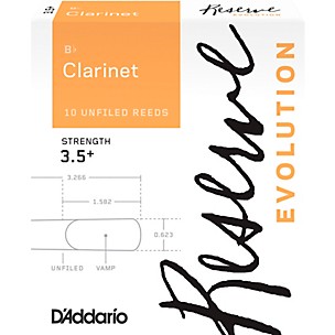 D'Addario Woodwinds Reserve Evolution Bb Clarinet Reeds Box of 10