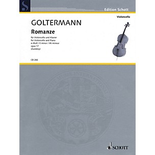 Schott Romanze in E minor, Op. 17 (for Cello and Piano) String Series Softcover