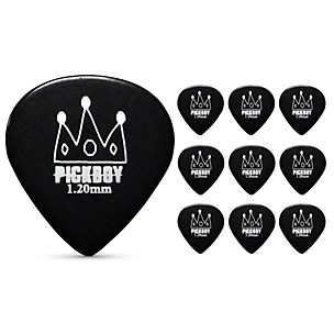 Pick Boy Round Raindrop Black with Crown Cellulose Guitar Picks