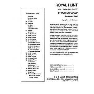 G. Schirmer Royal Hunt (Full Score) Concert Band Composed by Morton Gould