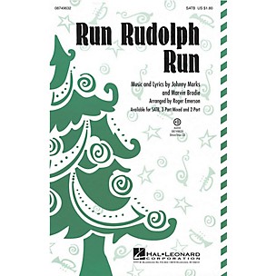 Hal Leonard Run Rudolph Run 3-Part Mixed by Chuck Berry Arranged by Roger Emerson