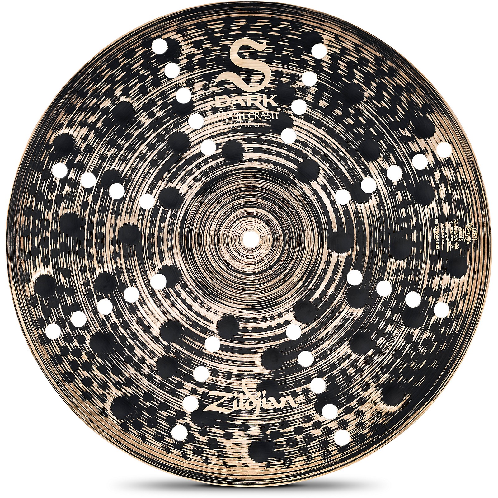 Dimmoire Crash × PO ブラック Zildjian S Dark Trash Crash Cymbal - | Music & Arts