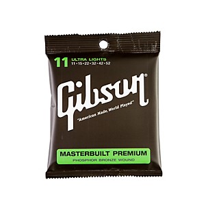 Gibson SAG-MB11 Masterbuilt Premium Phosphor Bronze Acoustic Guitar Strings