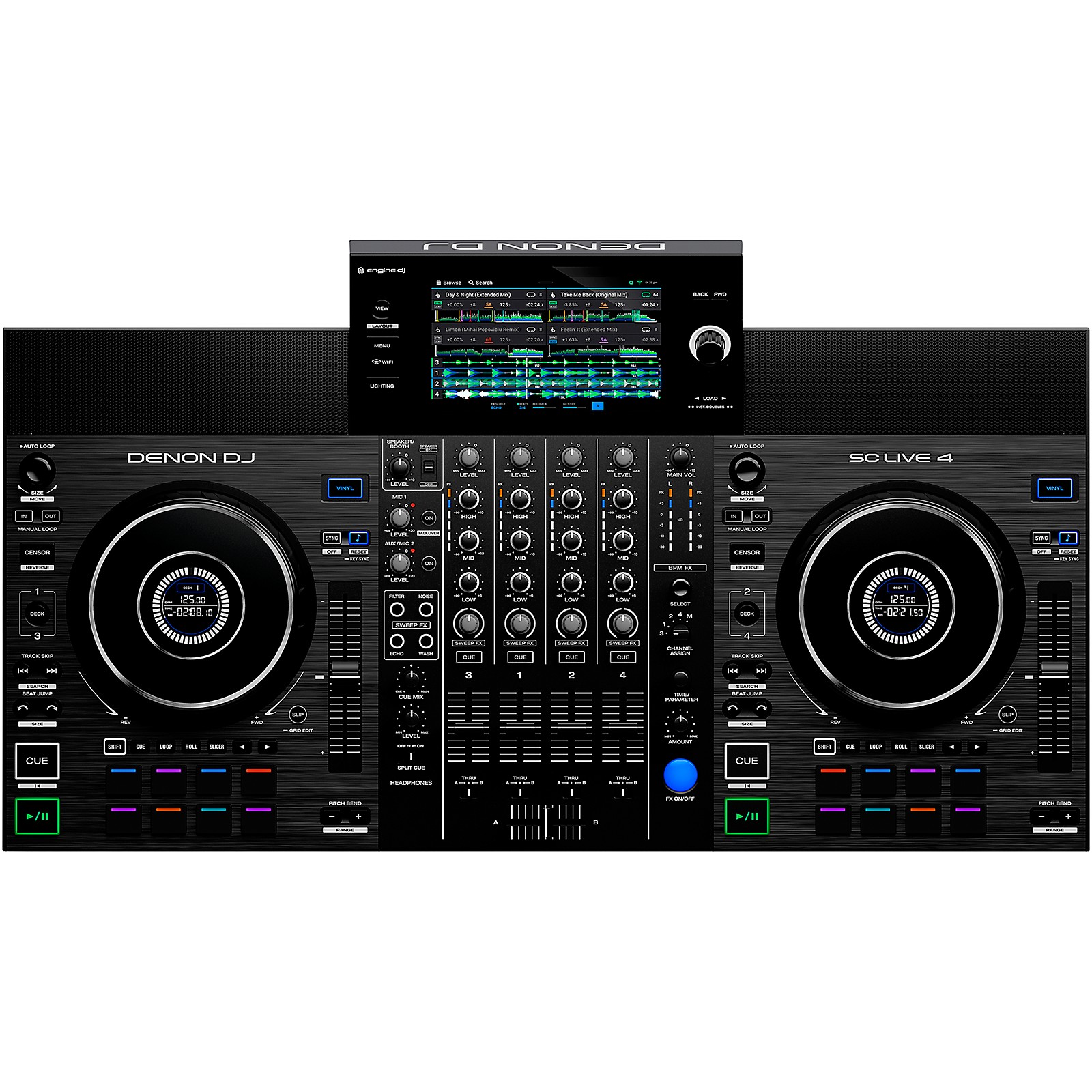 Denon DJ SC Live 4 4-Deck Standalone DJ Controller | Music u0026 Arts