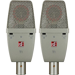 sE Electronics SE T1-PAIR Factory Matched Pair of T1 Large Diaphragm Condenser Microphones w/Mount and Case