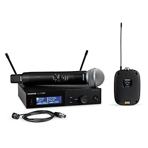 Shure SLXD124+/85M Digital Wireless Handheld and Lavalier Microphone System -