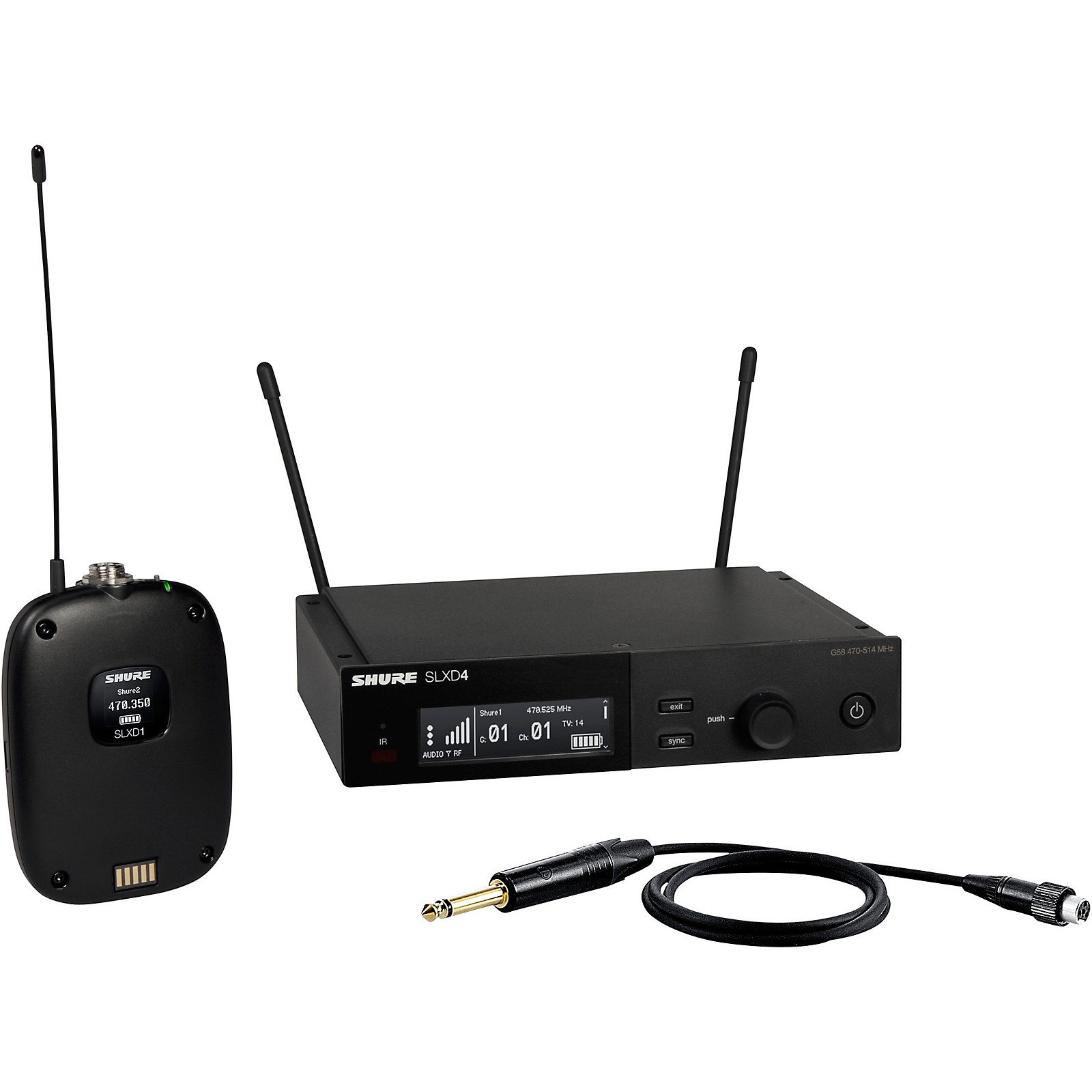 SHURE SLXD4 ets set bag付き　SLXD2マイク付き SHURE SLXD4 ets set bag付き SLXD2マイク付き
