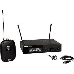 Shure SLXD14/DL4 Wireless System With SLXD1 Bodypack Transmitter, SLXD4 Receiver and DL4B Lavalier Microphone, Black