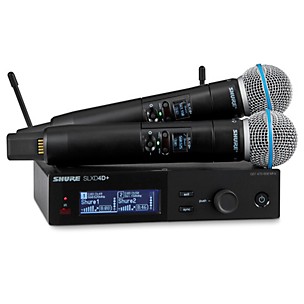 Shure SLXD24+/B58 Digital Wireless Dual Handheld Microphone System -