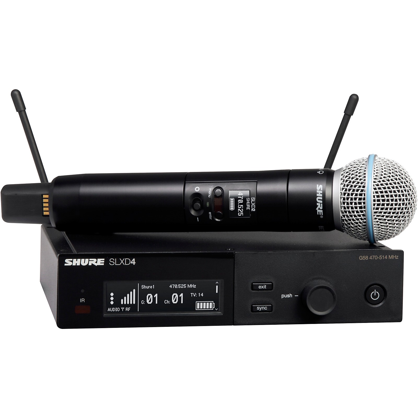 SHURE BETA 58A SLX2 SLX4 ワイヤレスマイク Shure SLXD24/B58 Wireless Vocal System With BETA 58 | Music & Arts
