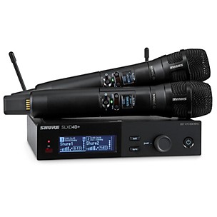 Shure SLXD24D+/N8C Digital Wireless Dual Handheld Microphone System -