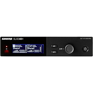 Shure SLXD4D+ Dual-Channel Digital Wireless Receiver -