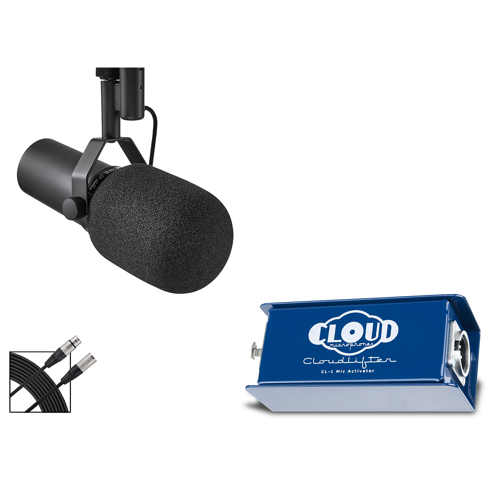 Shure SM7B Dynamic Vocal Microphone and Cloudlifter CL-1