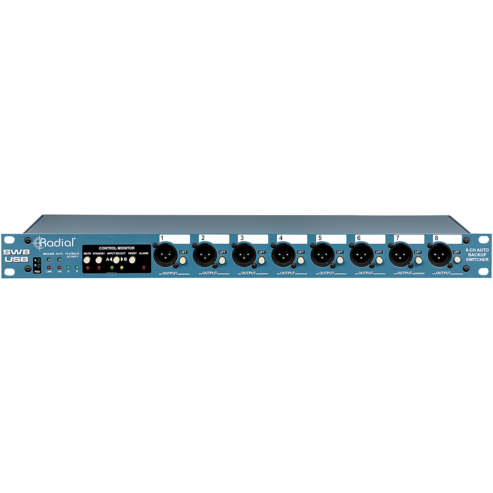 Radial SW8 USB（8ch AUTO SWITCHER） Radial Engineering SW8-USB Auto-Switcher and USB Interface | Music