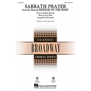 Hal Leonard Sabbath Prayer (from Fiddler on the Roof) SAB by Fiddler On The Roof (Musical) by John Leavitt