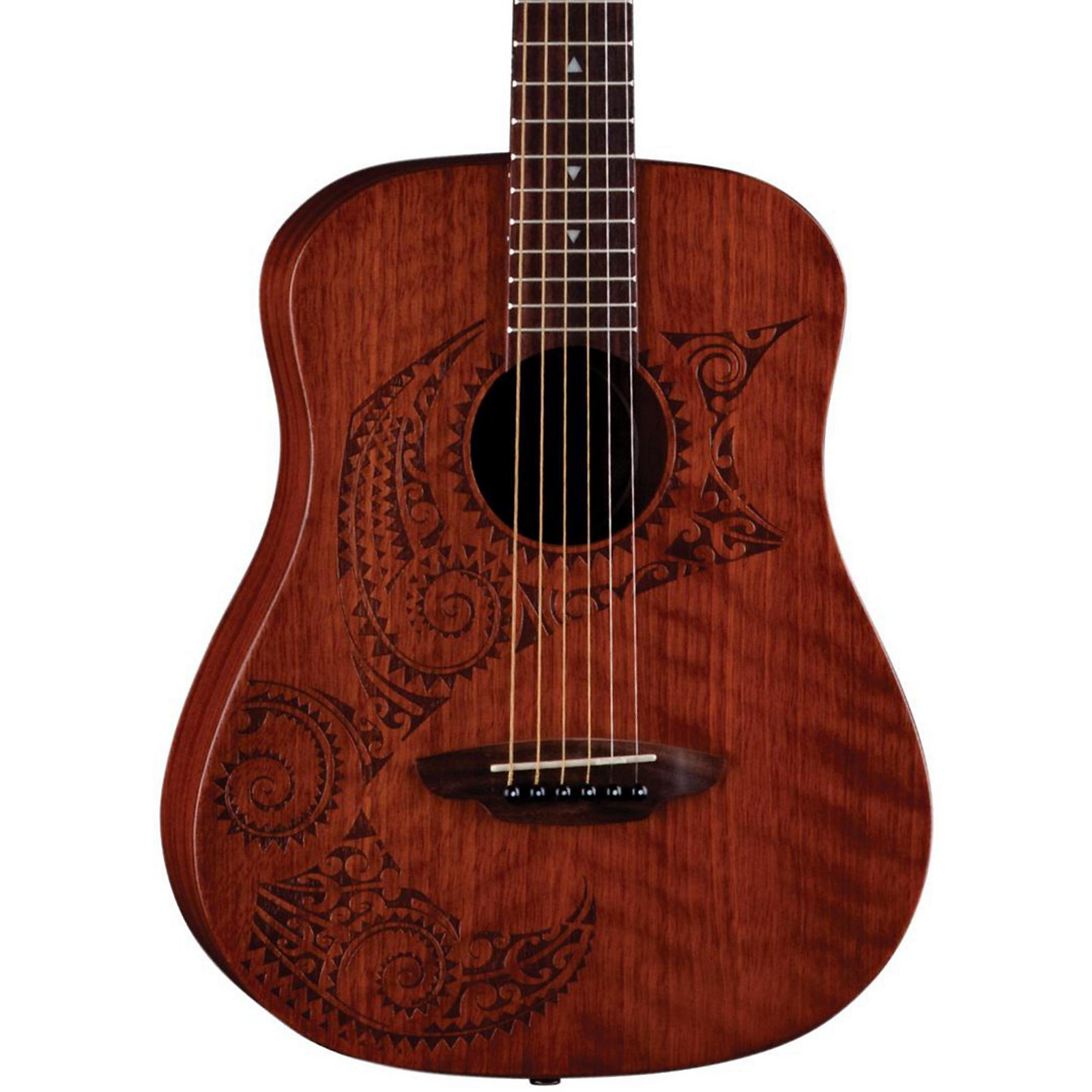 全国総量無料で Luna Safari Tattoo 3/4 Size Travel Guitar | Music & Arts ギター