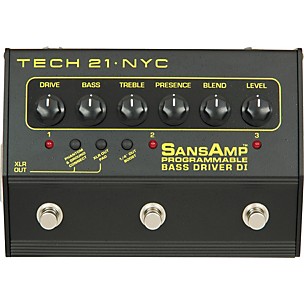 Tech 21 SansAmp 3-Channel Programmable Bass Driver DI
